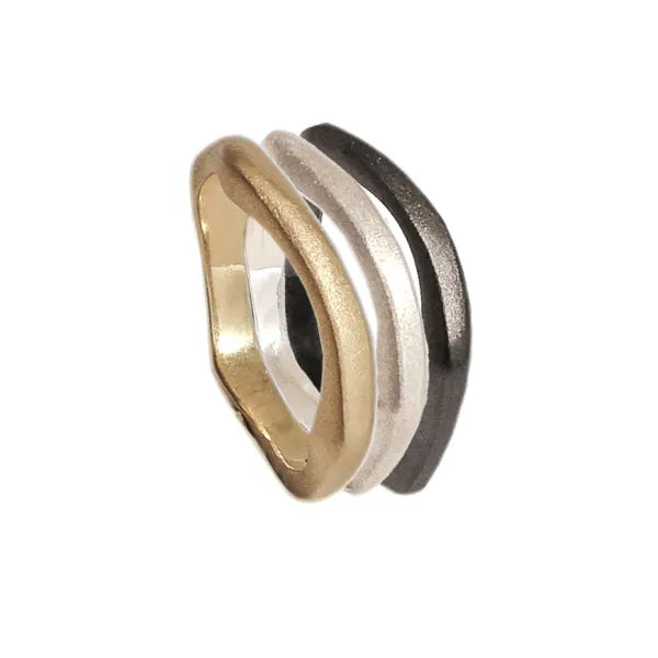 THIN PEBBLES RINGS COMBO 3