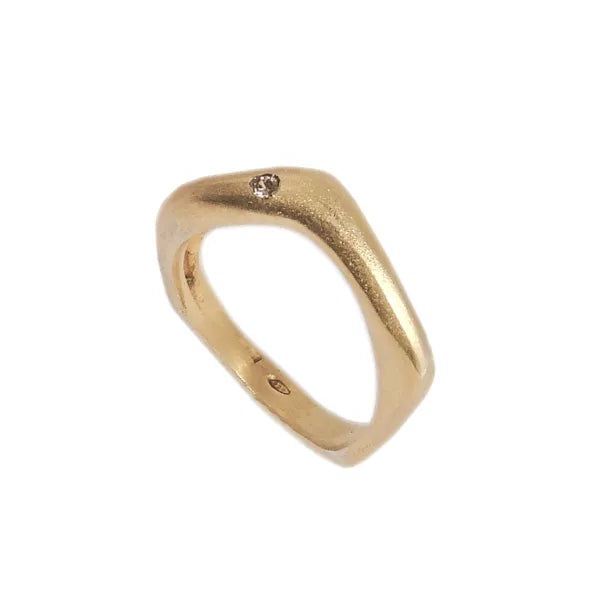 PEBBLES GOLD VERMEIL MEDIUM DIAMOND RING