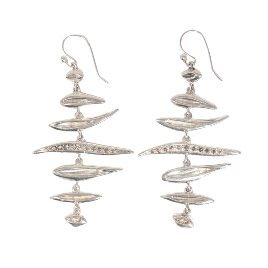 LEAVES DIAMOND EARRINGS