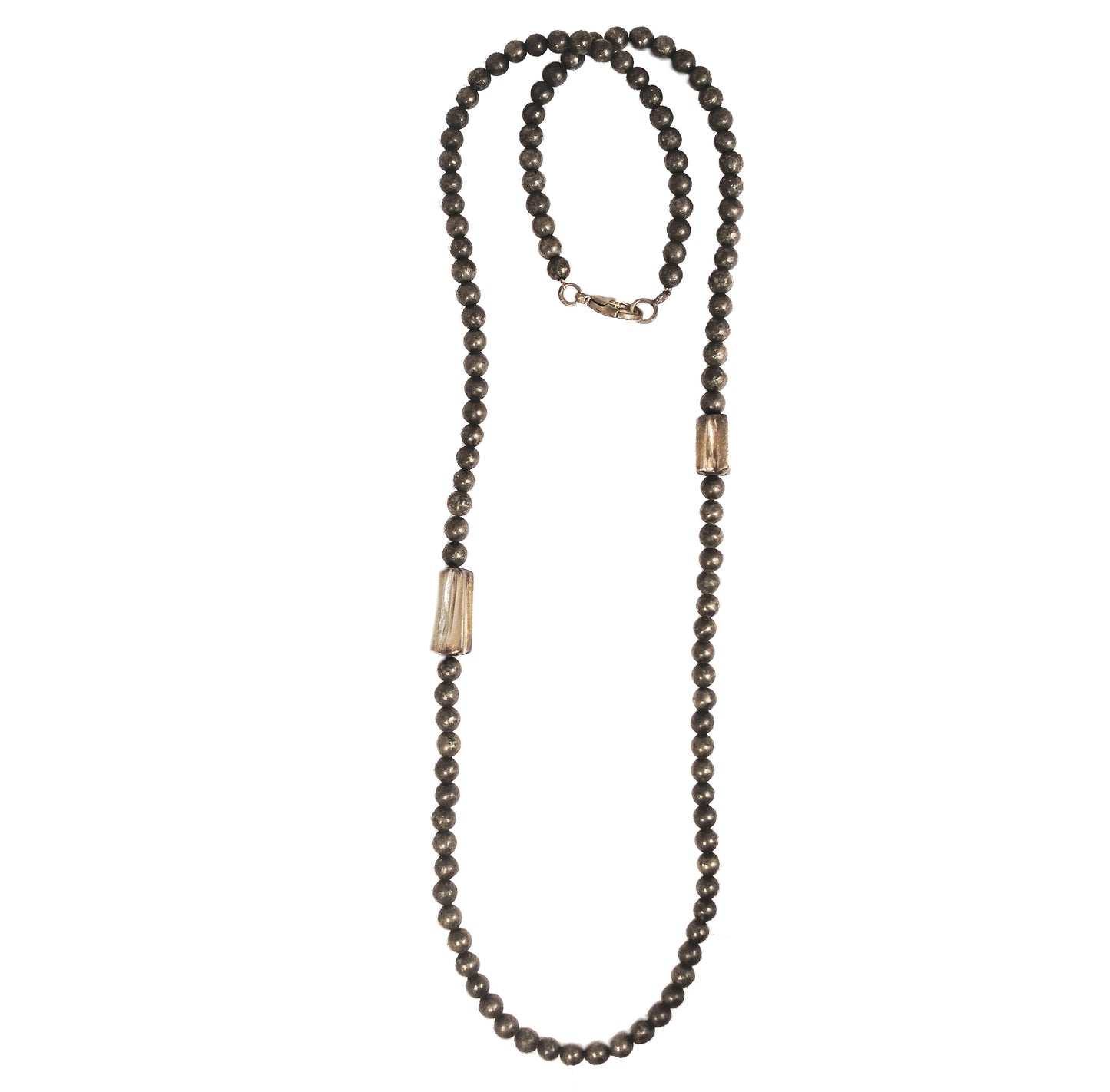 BONES PYRITE NECKLACE