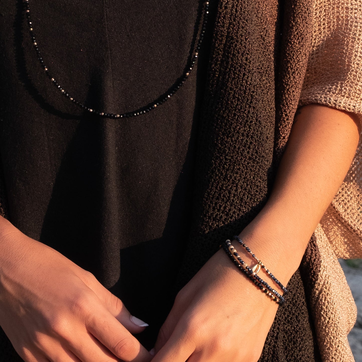 BLACK SHADES BRACELETS TRIO