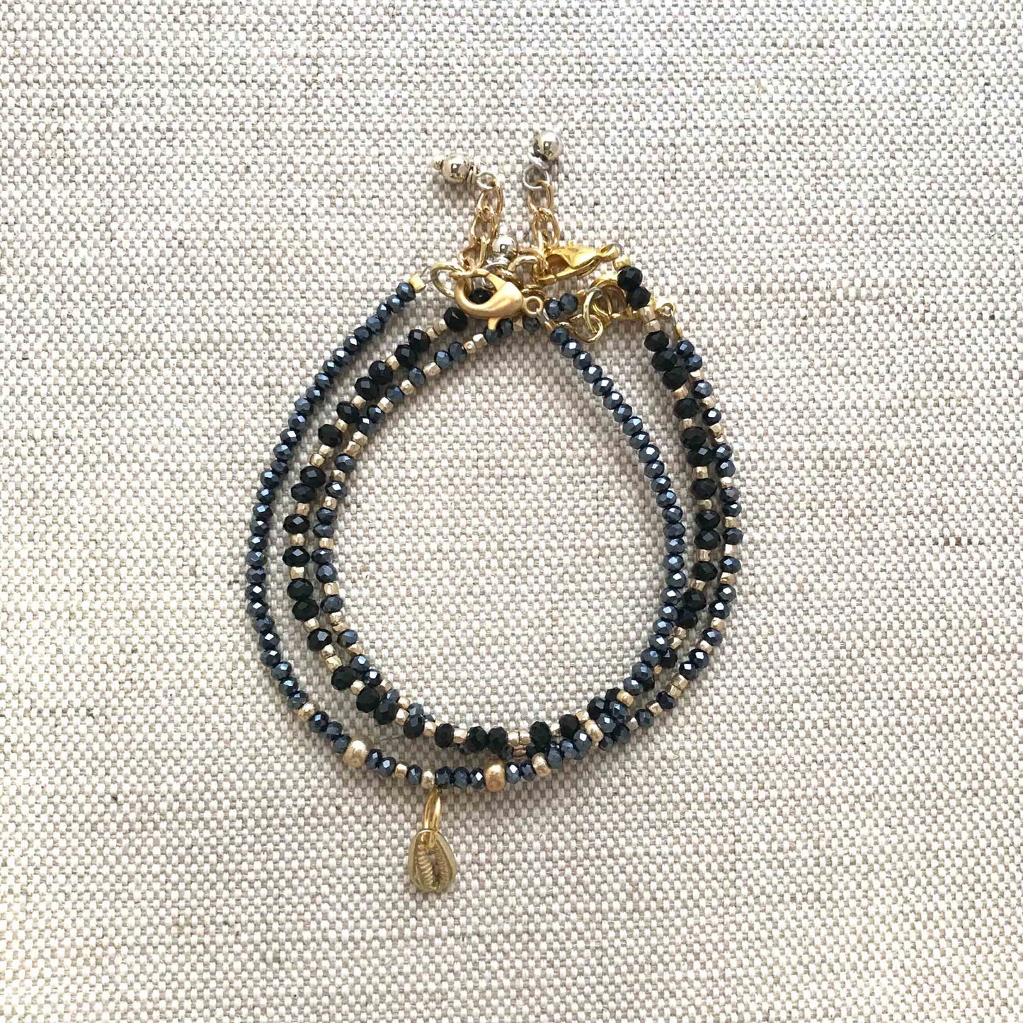 BLACK SHADES BRACELETS TRIO