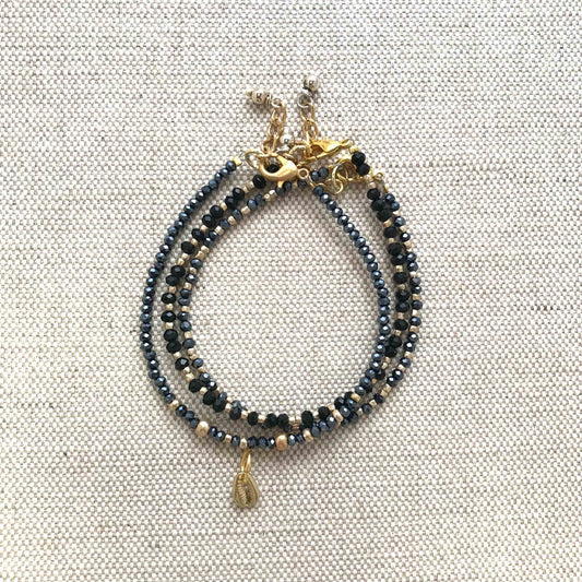 BLACK SHADES BRACELETS TRIO