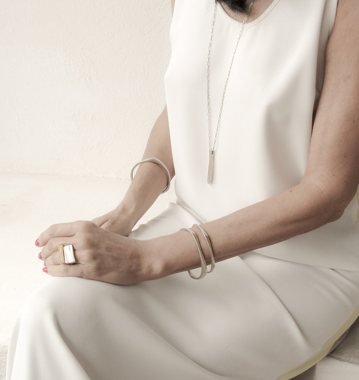 BONE TRIANGULAR BANGLE