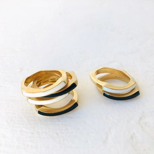 PEBBLES THIN RING ENAMEL COMBO