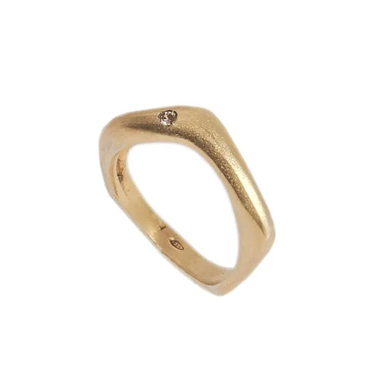 PEBBLES GOLD VERMEIL MEDIUM DIAMOND RING